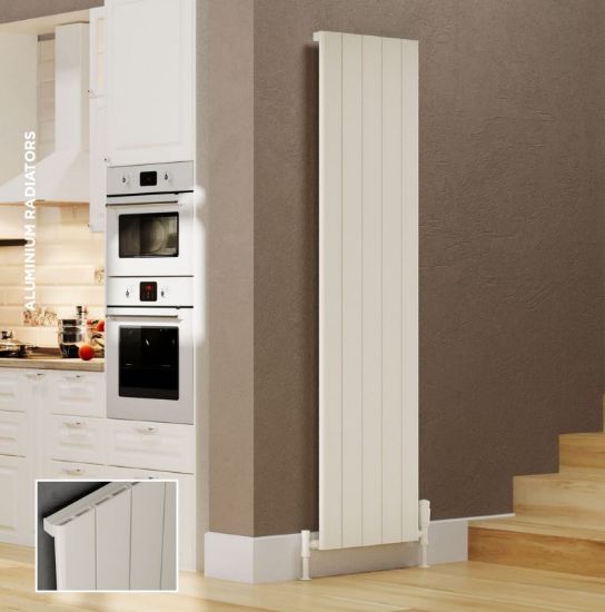 Allegro Aluminium radiator Vertical White